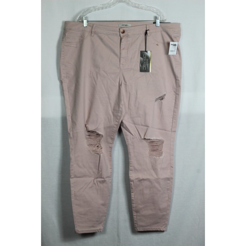 Refuge+ Pink Women's Skin Tight Ripped Legging Jeans Pants Size 24    (423)